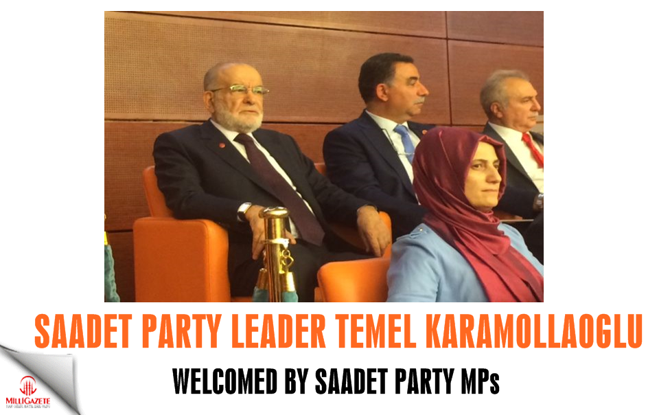Karamollaoglu welcomed by Saadet Party MPs