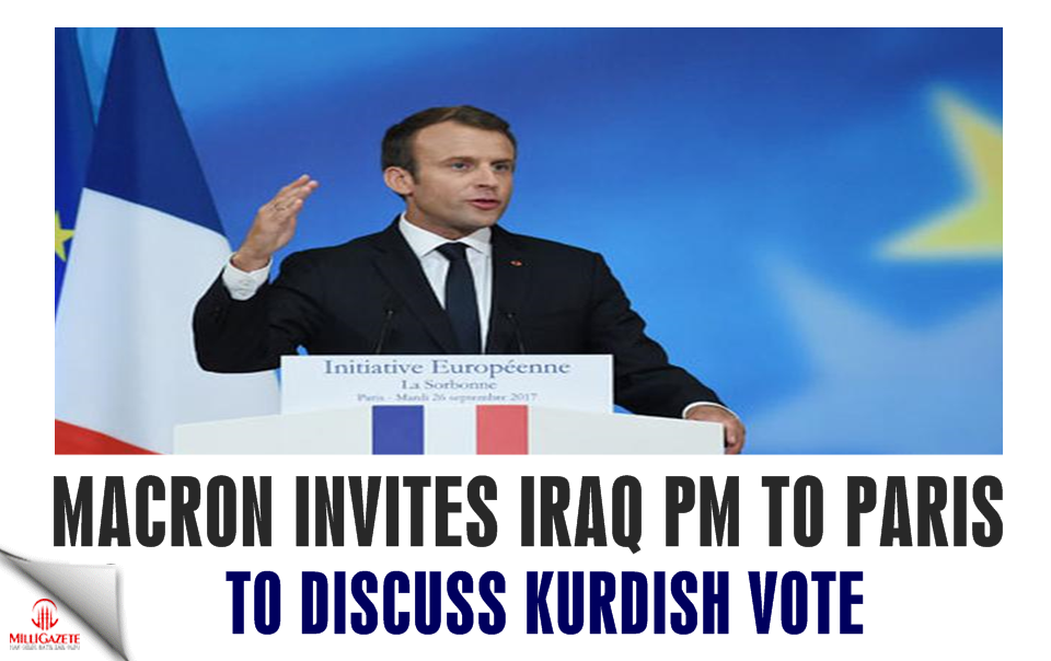 Macron invites Iraq PM to Paris to discuss Kurdish vote