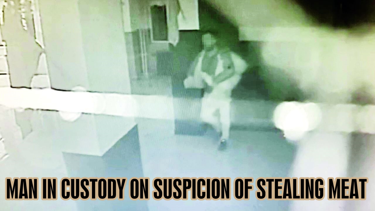 Man in custody on suspicion of stealing meat