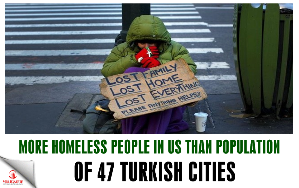 More homeless people in US than population of 47 Turkish cities
