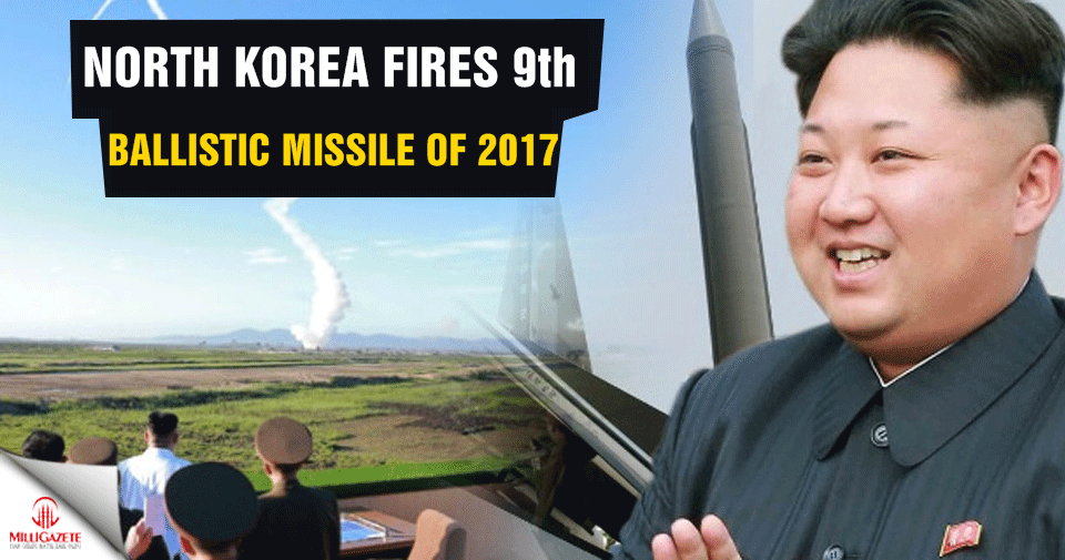 N.Korea fires 9th ballistic missile of 2017
