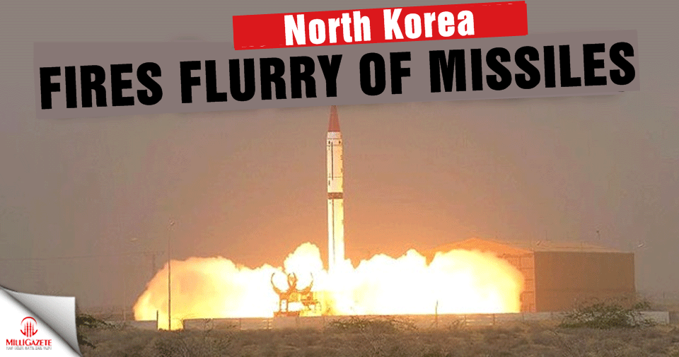North Korea fires flurry of missiles