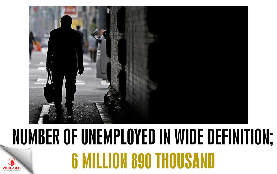 Number of unemployed in wide definition 6 million 890 thousand