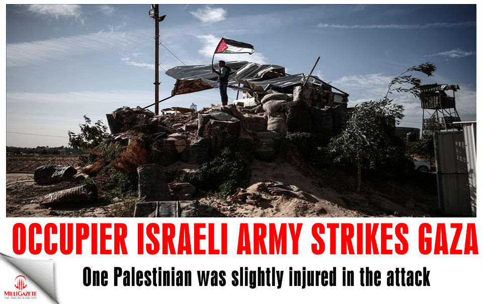 Occupier Israeli army strikes Gaza after rocket fire
