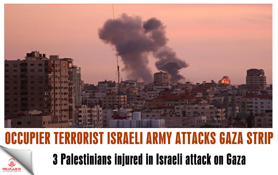 Occupier terrorist Israeli army attacks Gaza Strip