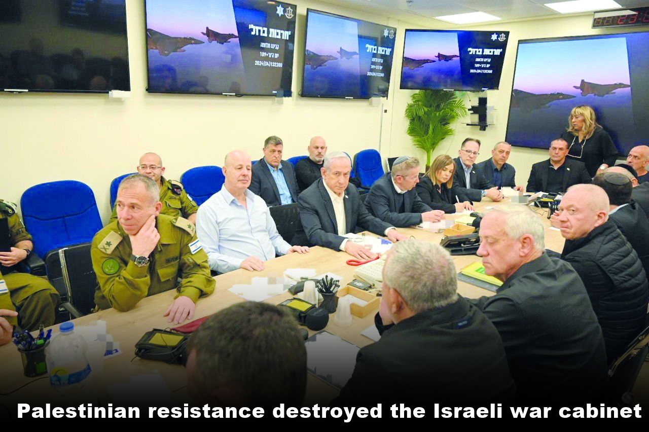Palestinian resistance destroyed the Israeli war cabinet