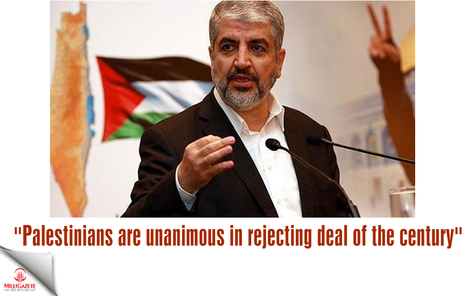 Palestinians are unanimous in rejecting deal of the century: Mishaal