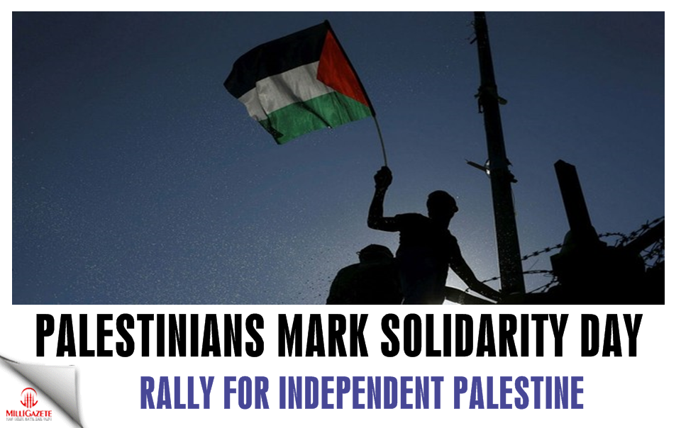 Palestinians mark solidarity day, rally for independent Palestine