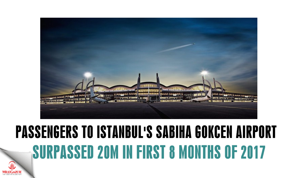 Passengers to Istanbul’s Sabiha Gökçen Airport surpassed 20 million in first 8 months of 2017