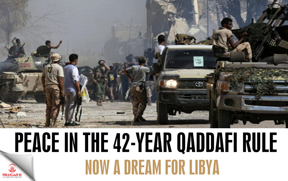 Peace in the 42-year Gaddafi rule now a dream for Libya