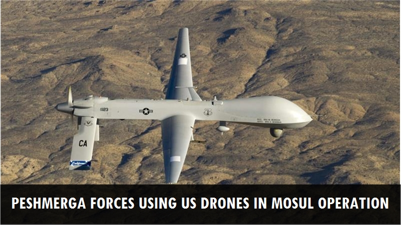 Peshmerga forces using US drones in Mosul offensive