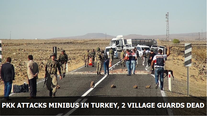 PKK attacks minibus in Turkey, 2 village guards dead