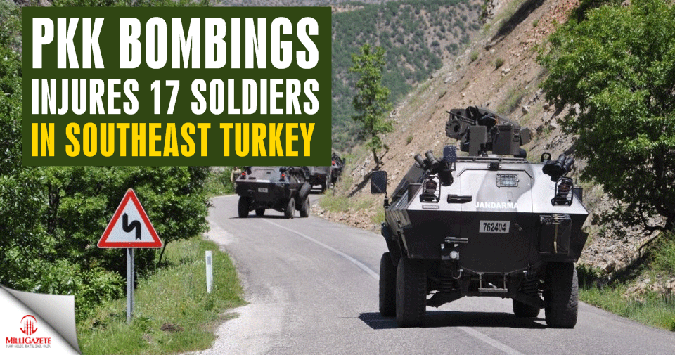 PKK bombing injures 17 soldiers in southeast Turkey