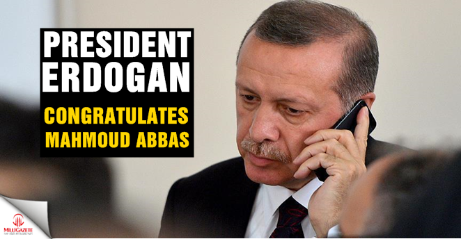 President Erdogan congratulates Mahmoud Abbas