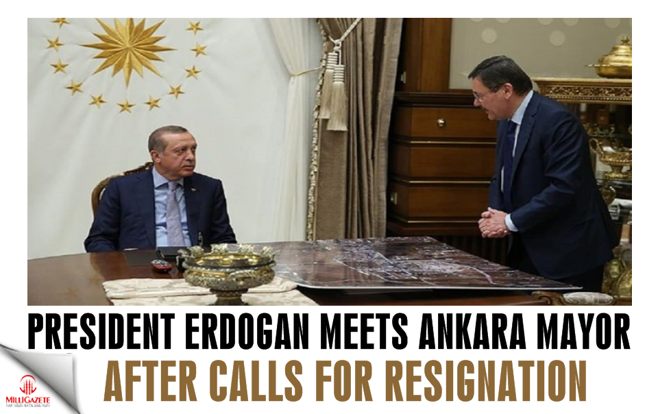 President Erdoğan meets Ankara mayor after calls for resignation