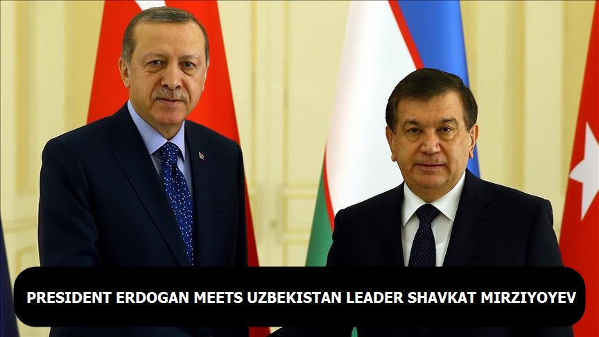 President Erdogan meets Uzbekistan leader Shavkat Mirziyoyev