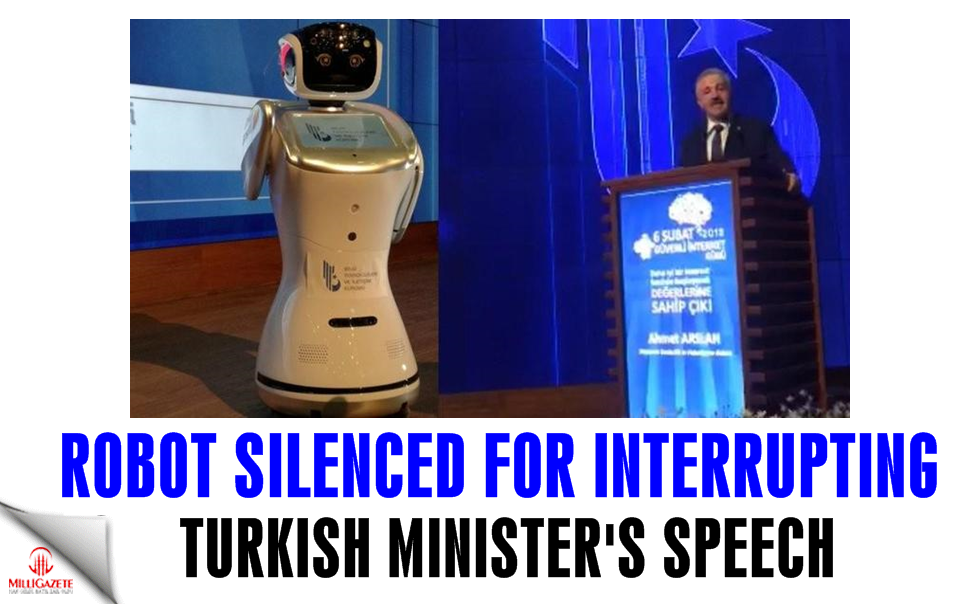 Robot silenced for interrupting Turkish minister’s speech in Ankara