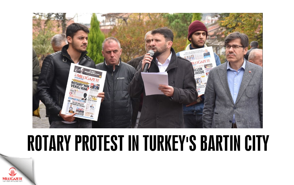 Rotary protest in Turkey's Bartın city