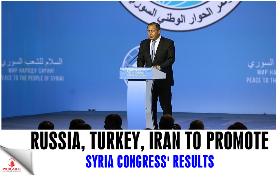 Russia, Turkey, Iran to promote Syria congress' results