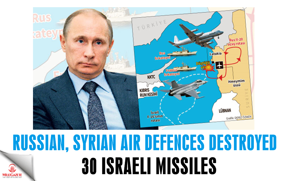 Russian, Syrian air defences destroyed 30 Israeli missiles