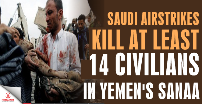 Saudi-led airstrikes kill at least 14 civilians in Yemen's capital Sanaa