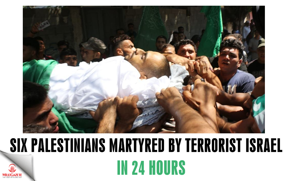 Six Palestinians martyred by terrorist Israel in 24 hours