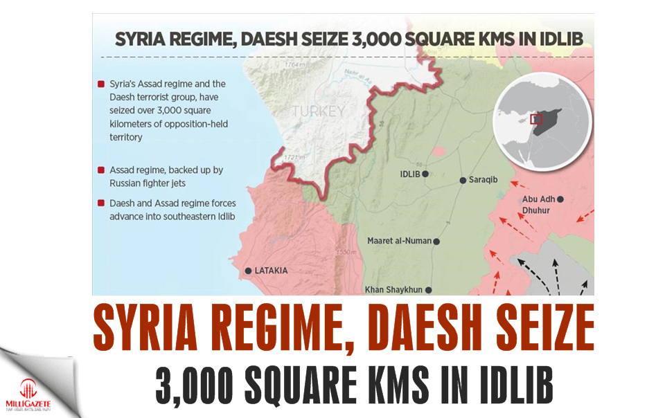 Syria regime, Daesh seize 3,000 square kms in Idlib