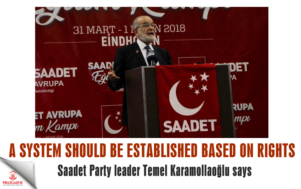 Temel Karamollaoğlu: A system should be established based on rights