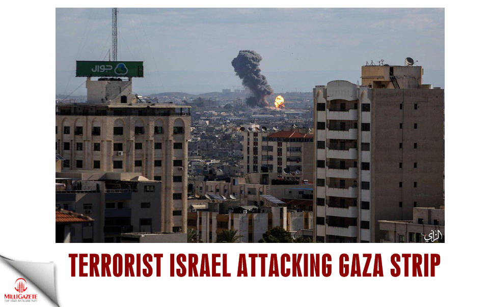 Terrorist Israel attacking Gaza Strip