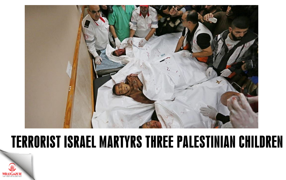 Terrorist Israel martyrs three Palestinian children