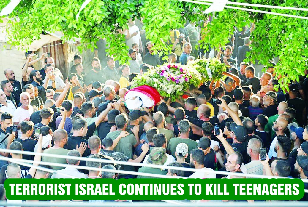 Terrorist Israeli regime continues to kill teenagers