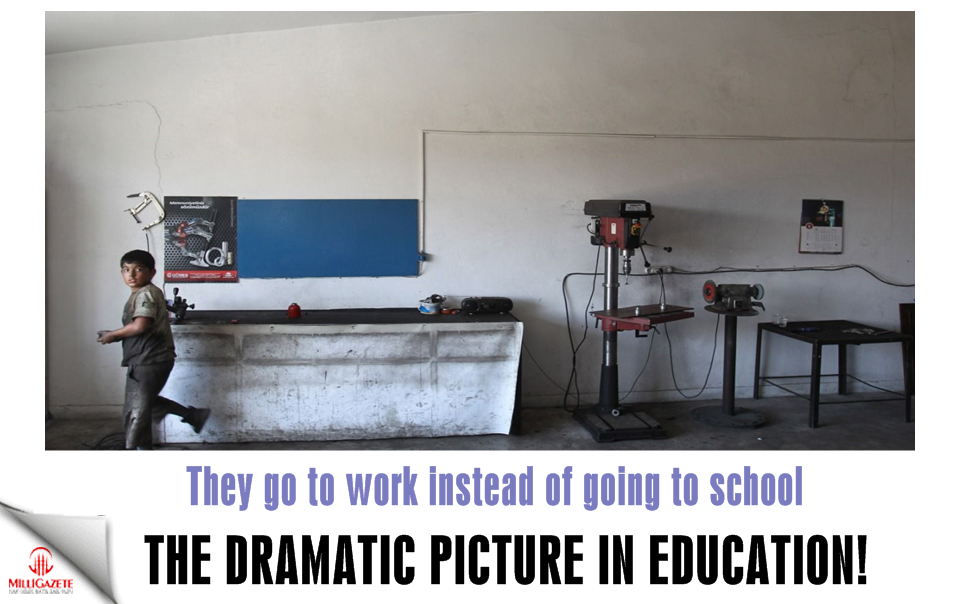 The dramatic picture in education! They go to work instead of going to school
