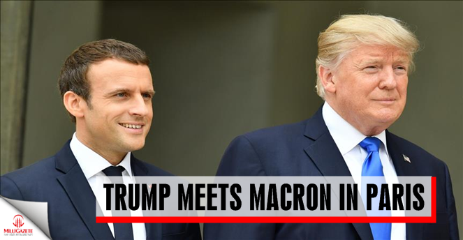 Trump meets French president in Paris
