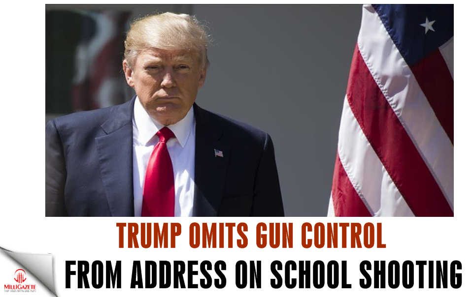 Trump omits gun control from address on school shooting