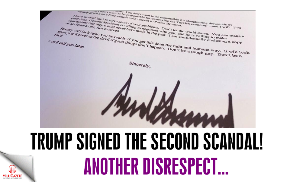 Trump signed the second scandal! Another disrespect...