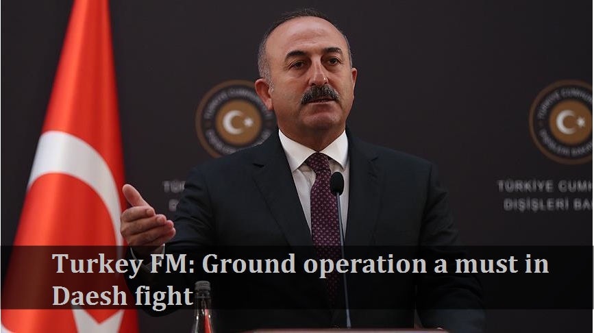 Turkey FM: Ground operation a must in Daesh fight 