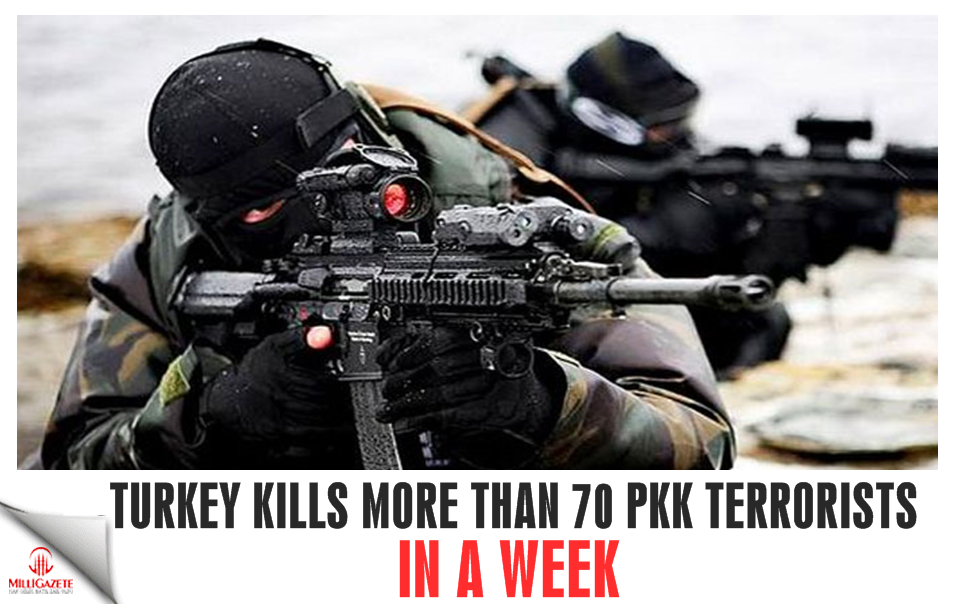 Turkey kills more than 70 PKK terrorists in week