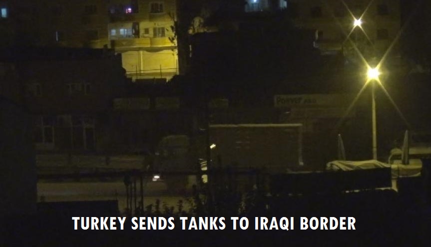 Turkey sends tanks to Iraqi border