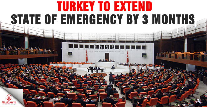Turkey to extend state of emergency by 3 months