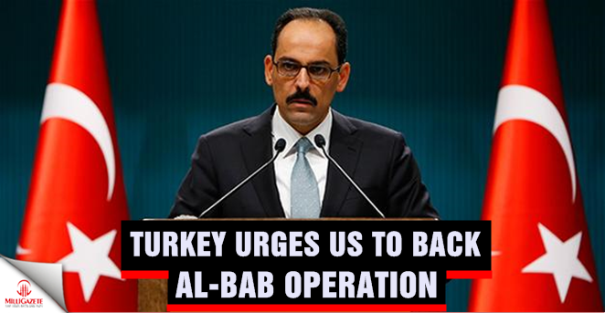 Turkey urges US to back al-Bab operation