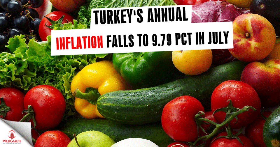 Turkey's annual inflation falls to 9.79 percent in July