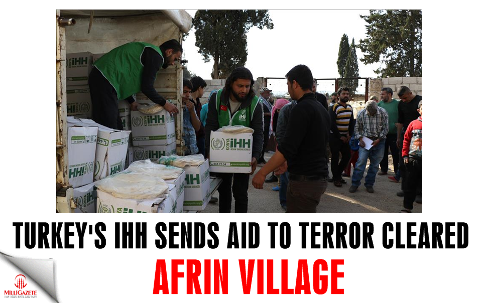 Turkey's IHH sends aid to terror cleared Afrin village