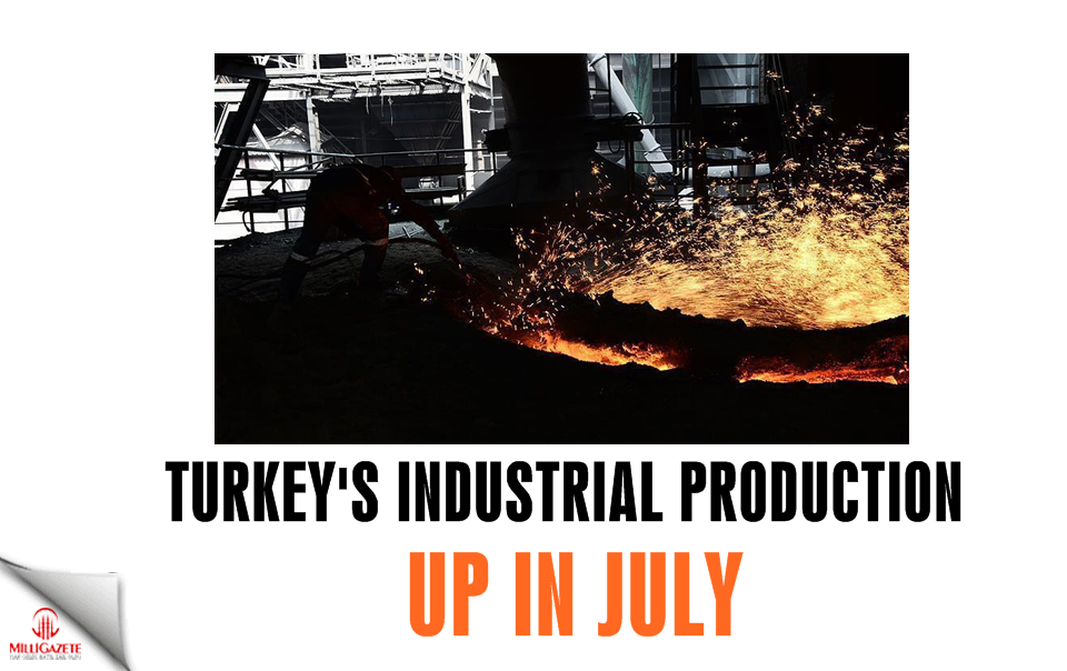 Turkey's industrial production up in July