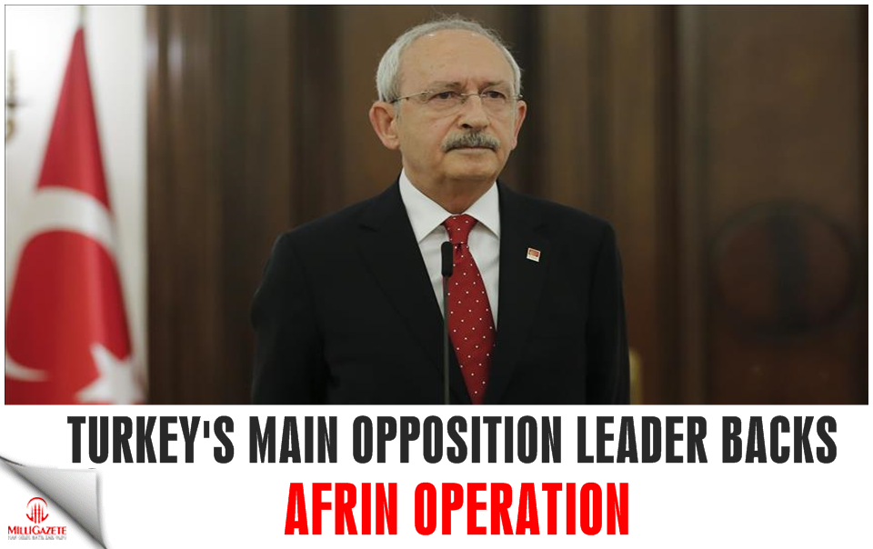 Turkey's main opposition leader backs Afrin operation