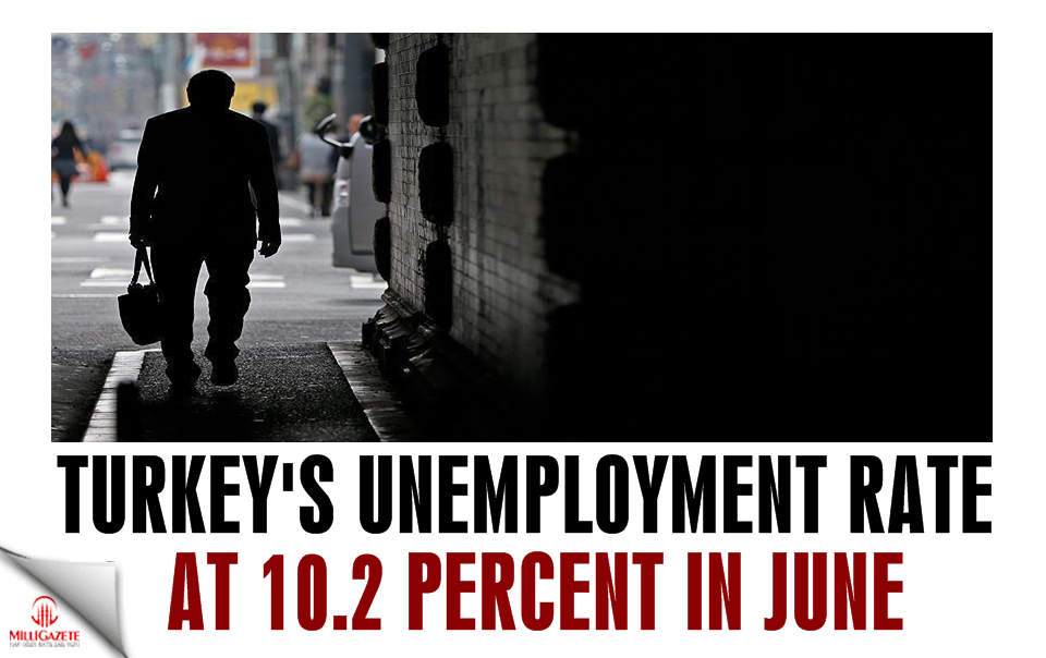 Turkey's unemployment rate at 10.2 percent in June