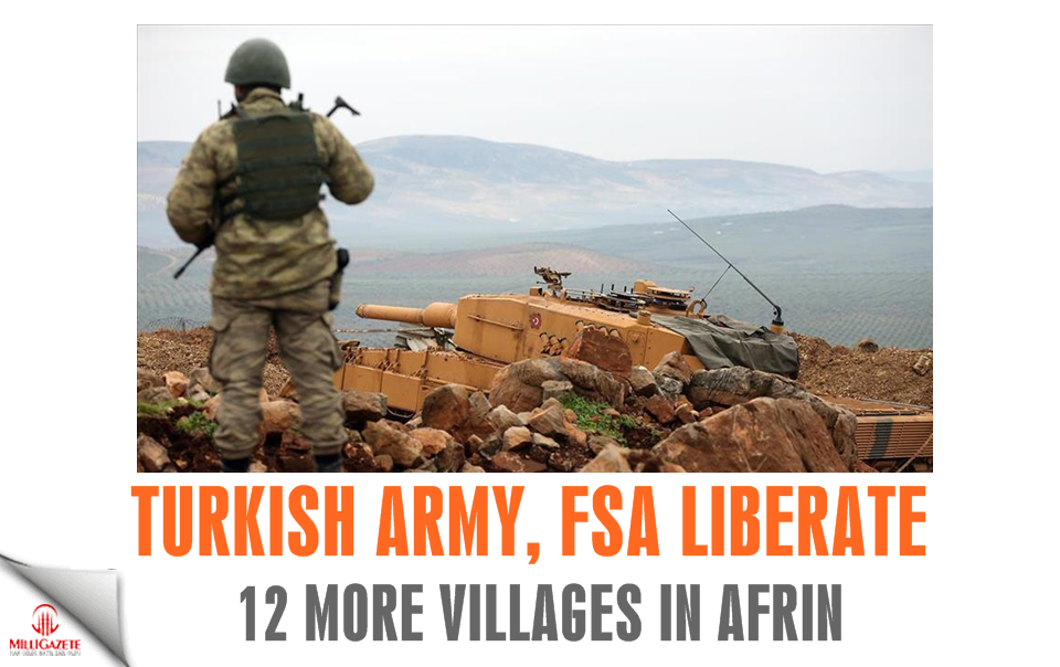 Turkish army, FSA liberate 12 more villages in Afrin