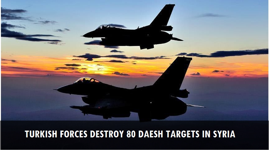 Turkish forces destroy 80 Daesh targets in N.Syria