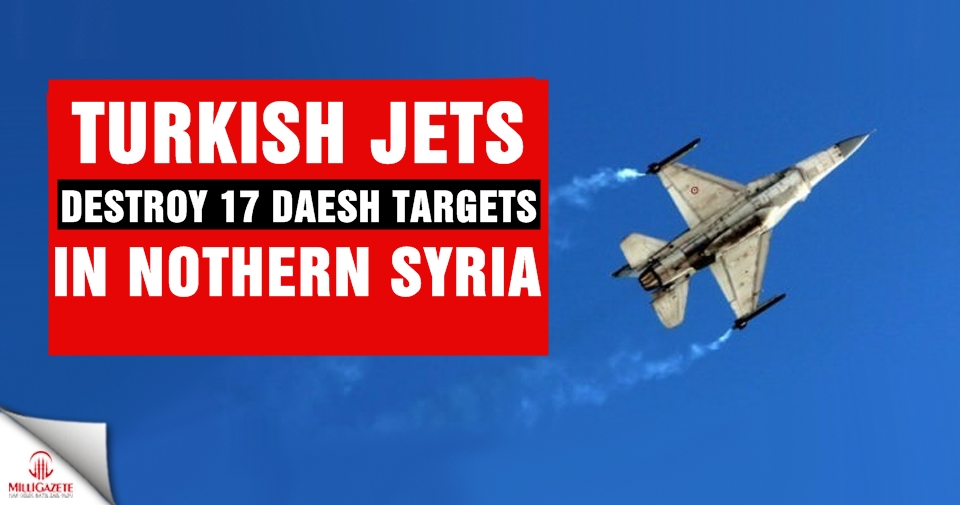 Turkish jets destroy 17 Daesh targets in northern Syria