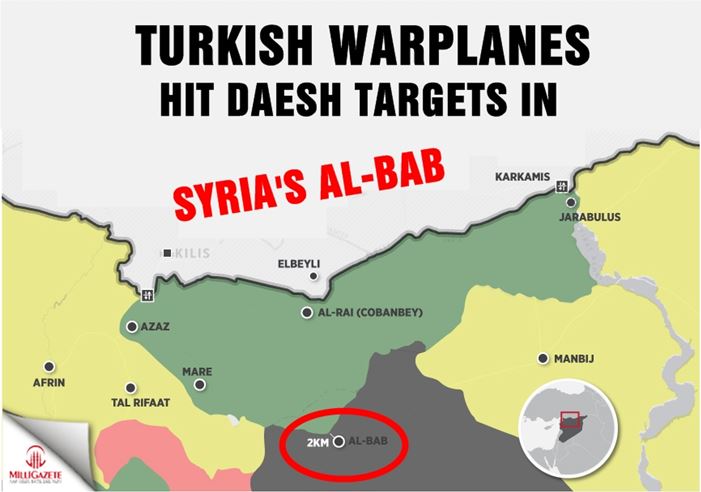 Turkish jets hit Daesh targets in Syria's al-Bab