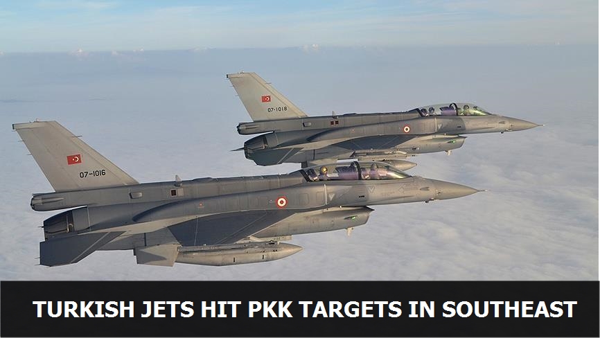 Turkish jets hit PKK positions in southeast
